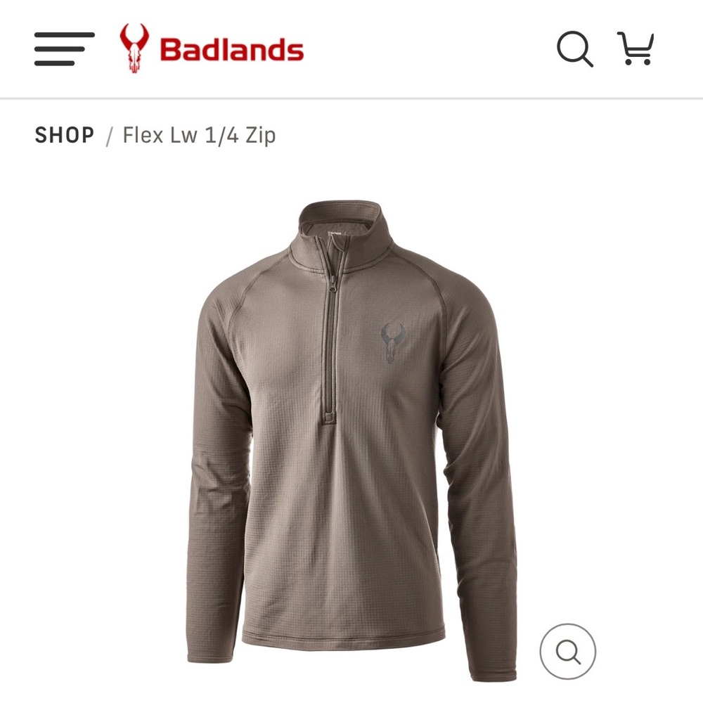 Badlands Men's Flex Lightweight 1/4 Zip Jacket - Tan